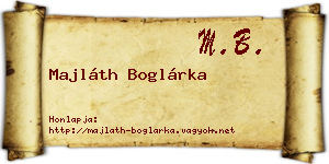 Majláth Boglárka névjegykártya